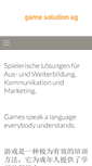 Mobile Screenshot of gamesolution.ch